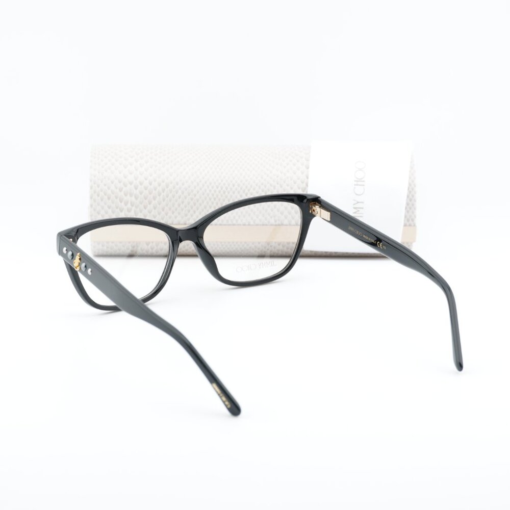Jimmy Choo JC334 0807 00 Eyeglasses Black 54mm Cat Eye Frame - Picture 10 of 10